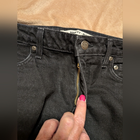 Authentic Harley-Davidson® Women's s Dark Black Jeans Size 4 - Picture 8 of 10